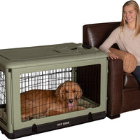 Pet Gear “The Other Door” 4 Door Steel Crate with Plush Bed + Travel Bag for Cats/Dogs - BESTMASCOTA.COM