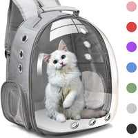 Henkelion - Mochila con cápsula espacial para transportar gatos, perros pequeños o mascotas; adecuada para senderismo, porta mascotas aprobado por aerolíneas color gris