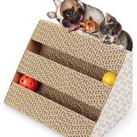 Old Tjikko - Rascador para gatos, rascador con gato, rascador para gatos, rascadores, juguete para gatos, tabla de rascar con bola de campana - BESTMASCOTA.COM