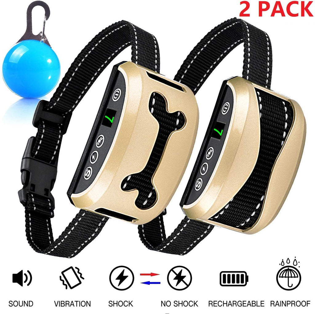 Awaiymi - Collar de corteza para perro, recargable, con 7 sensibilidades, vibración, choque seguro o no corteza, collar reflectante para perros pequeños, medianos y grandes - BESTMASCOTA.COM