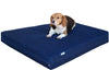 Dogbed4less Premium Memory Foam Dog Bed, Pressure-Relief Orthopedic | Waterproof Case, Washable Durable Denim Cover and Bonus 2nd External Cover, 7 Sizes, Blue - BESTMASCOTA.COM