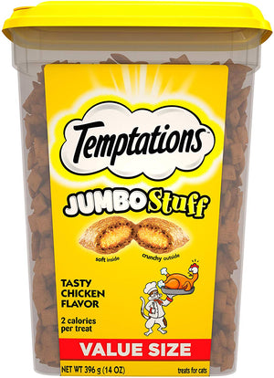 TEMPTATIONS Jumbo Stuff Crunchy and Soft Cat Treats, 14 oz. - BESTMASCOTA.COM