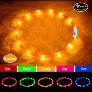 Collar LED para perro, recargable por USB, collar brillante para perro, cuello iluminado, mejora la seguridad y visibilidad de la mascota en la noche, 3 modos intermitentes, resistente al agua, collar iluminado para perros pequeños y medianos grandes - BESTMASCOTA.COM