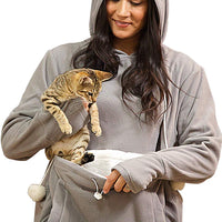 KITTYROO sudadera con capucha para gato la original como se ve en la television sudadera de transporte para gatito con bolsa de canguro supersuave para mascotas BESTMASCOTA.COM