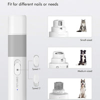 Petlibro - Molinillo de uñas para perro, profesional, 2 velocidades, eléctrico y 3 puertos, recargable, silencioso, para mascotas, sin dolor, para cuidado de las patas y alisado seguro para perros y gatos pequeños y medianos y grandes - BESTMASCOTA.COM