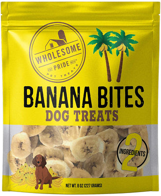 Wholesome Pride 8oz plátano bites- perro treats- todos los Naturales perro Treat - BESTMASCOTA.COM