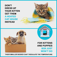 PETYELLA - Casa de gato climatizada para exteriores en invierno, resistente a la intemperie, fácil de montar - BESTMASCOTA.COM