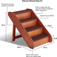 Escalera de madera para mascotas Solvit, XL, Marrón - BESTMASCOTA.COM