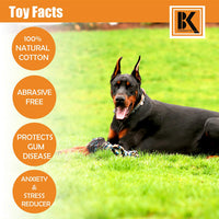 BK PRODUCTS LLC Juguetes para perros para masticadores agresivos, juego de 2 cuerdas para perros XL resistentes, juguete para cachorros de raza grande, perros medianos y grandes para masticar, dentición, Tug of War - BESTMASCOTA.COM