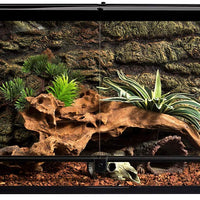 REPTI ZOO Reptile Glass Terrarium,Double Hinge Door with Screen Ventilation Reptile Terrarium 36" x 18" x 18" or 36" x 18" x 24"(Knock-Down) - BESTMASCOTA.COM