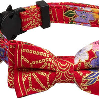 Gyapet Collar para gatos y mascotas Romper con timbre Bowtie Floral lazo desmontable ajustable de seguridad cachorro - BESTMASCOTA.COM