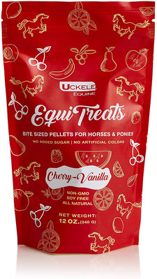 Uckele Equi Treats, para caballos, vainilla cereza, bolsa de 12 onzas - BESTMASCOTA.COM