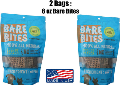 Bare Bites – 100% All Natural dehydrated Beef Hígado perro y Cat Treats (Bolsa de 6 onzas) - BESTMASCOTA.COM