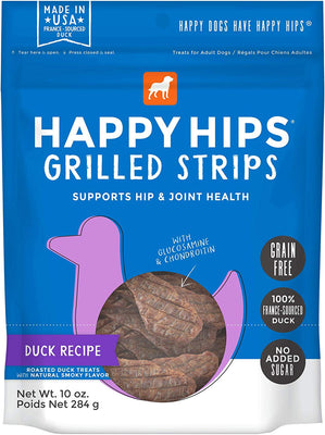 Happy Hips Grilled Strips, Functional Dog Treats, Supports Hip & Joint Health with Glucosamine & Chondroitin - BESTMASCOTA.COM
