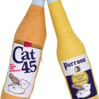 Botella de cerveza de felpa rellenable orgánica Silvervine Catnip de 40 onzas, paquete de 2 para gatos y gatitos por Twin Critters, sin ingredientes artificiales, más poderoso que el Catnip, gran regalo para los amantes de la cerveza - BESTMASCOTA.COM