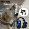 mockins 100% Entrenamiento del perro Choque remoto electrónico recargable impermeable collar con coches y vibración – E-Collar con 330 yards (990 ft) la distancia - BESTMASCOTA.COM