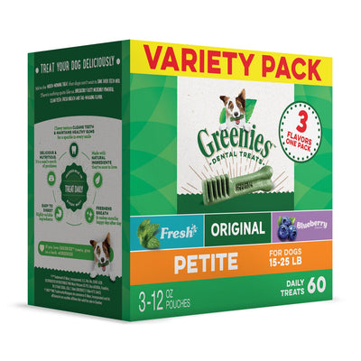 Greenies Dog Dental Chews Dog Treats – Tamaño pequeño (perros de 15 a 25 libras) - BESTMASCOTA.COM