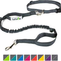Tuff Mutt, Correa para perros, manos libres, para correr, caminar, senderismo, correa con mango doble durable, costura reflectante, 4 pies de largo, cinto ajustable en la cintura (hasta 42 pulgadas de cintura) - BESTMASCOTA.COM