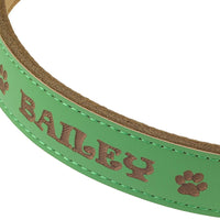 Collar para perros para personalizar - De piel suave grabado, tamaños extra pequeño, pequeño, mediano o grande, collar de identificación sin etiquetas o nombres bordados - BESTMASCOTA.COM