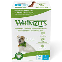 Whimzees Natural Grain Free Dental Dog Treats, Brushzees - BESTMASCOTA.COM