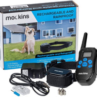 Mockins - Collar para perros con vibración de pitido y control remoto electrónico 100% resistente a la lluvia – Collar de distancia de 990 pies para perros ... - BESTMASCOTA.COM