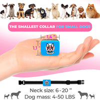 Collar pequeño para perro recargable, antiladridos para perros pequeños – el más pequeño más humano para dejar de ladrar – el collar de entrenamiento de perro sin corteza de choque impermeable – Dispositivo seguro de control de corteza para mascotas - BESTMASCOTA.COM