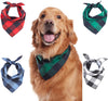 Odi Style Buffalo Bandana para perro, 4 unidades, pañuelos de algodón, pañuelos, pañuelos, baberos triangulares, accesorios para perros pequeños, medianos, grandes, cachorros, mascotas, negro y blanco, rojo, verde, azul y azul marino - BESTMASCOTA.COM