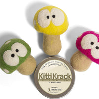 individual Critters kittishroom rellenables Catnip silvervine Juguete – 3 Pack – Orgánico Plata Vine Catnip incluidos - BESTMASCOTA.COM