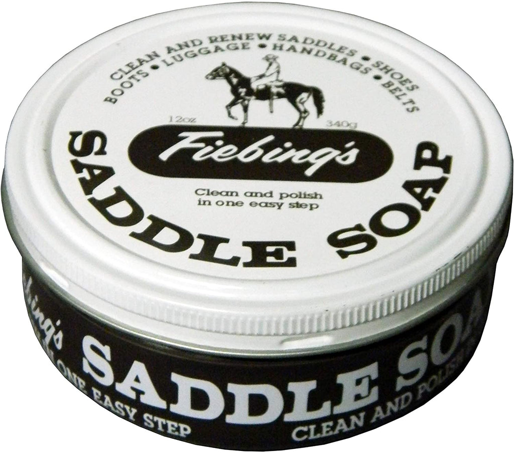 Fiebing's jabón para sillín blanco, 12 onzas - Limpia, suaviza y conserva el cuero - BESTMASCOTA.COM