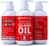 Aceite de salmón para perros, gatos y caballos, aceite de pescado Omega 3 Suplemento alimenticio para mascotas, Wild Alaskan 100% natural, ayuda a la piel seca, alergias y articulaciones, promueve un abrigo saludable, ayuda a la inflamación, 8 oz - BESTMASCOTA.COM