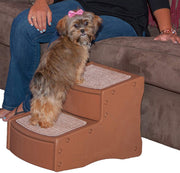 Pet Gear Easy Step II Escaleras para mascotas, 2 pasos para gatos/perros de hasta 100.8 lbs, portátil, lavable y extraíble para alfombras - BESTMASCOTA.COM