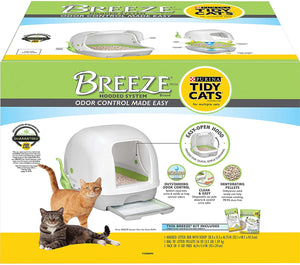 Purina Tidy Cats Breeze Hooded System Starter Kit Cat Litter Box