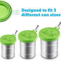 Pet Food puede cubrir por boshel – Conjunto de 2 Silicona Pet Food Cover mantiene Frescura & Bloqueos en olor – Cada mascota Alimentos Lid Fits 3 puede tamaños – fda-approved – se puede utilizar como Personas de mascotas alimentos Cubierta - BESTMASCOTA.COM