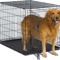 Jaula de metal para perros, con puerta simple o doble, plegable de New World - BESTMASCOTA.COM