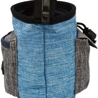 Bolsa de regalo para perros, bolsa de regalo para perros pequeños a grandes, fácil de transportar juguetes para mascotas, kibble, golosinas, dispensador integrado de bolsas de caca – azul - BESTMASCOTA.COM