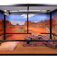 Habitat Reptil; Monument Valley con árbol, de fondo para 36 x 18 x 18 terrario, 3-sided Wraparound - BESTMASCOTA.COM