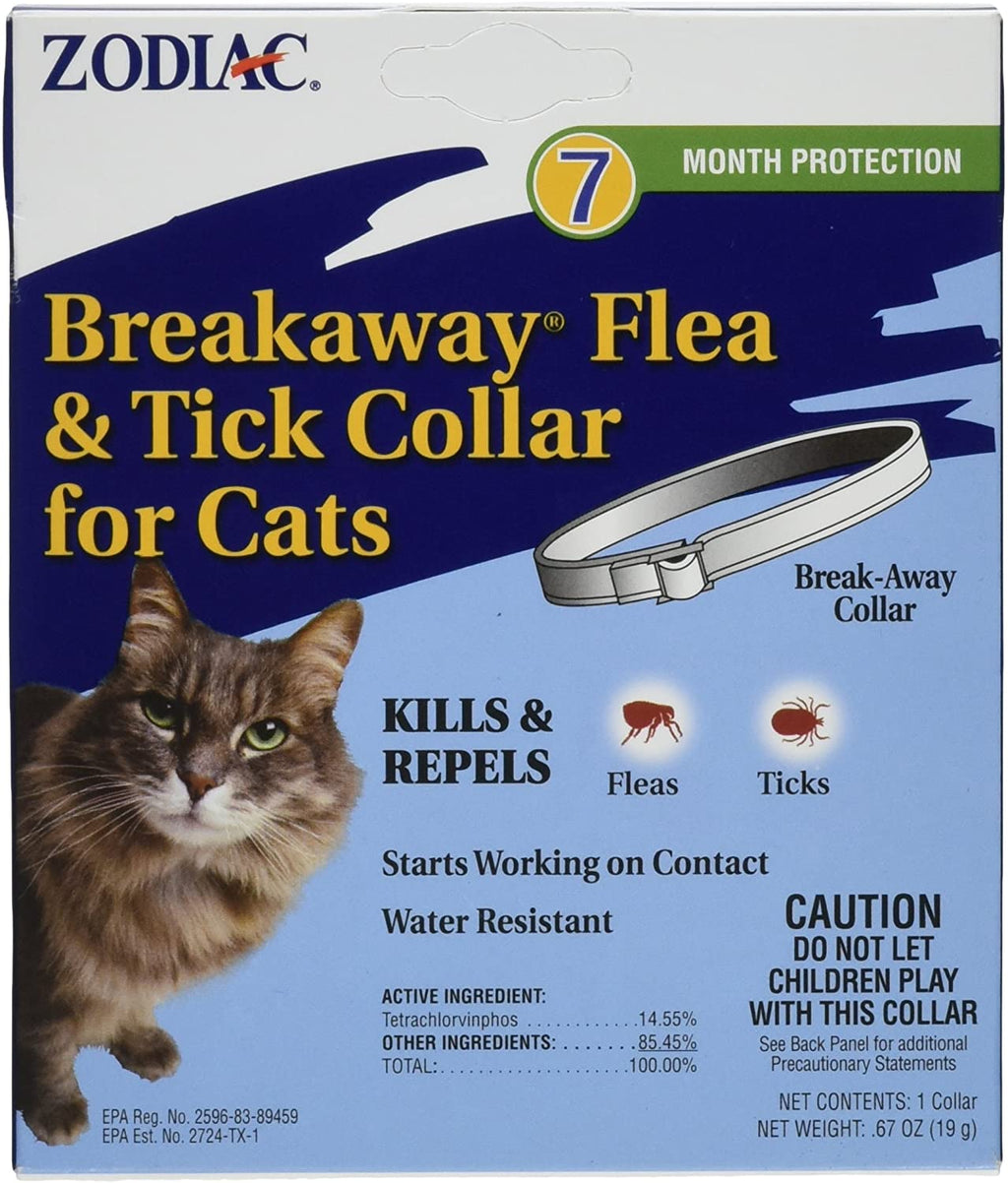 Zodiac Breakaway Flea and Tick Collar para gatos, 13" - BESTMASCOTA.COM