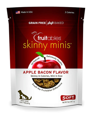 Fruitables Skinny Minis Apple Bacon Soft & Chewy Dog Treats - BESTMASCOTA.COM