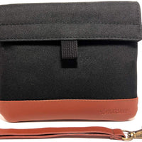 Bolsa a prueba de olores, 7.0 x 6.0 in, con piel vegana, forro de carbono, doble sellado, elegante cremallera impermeable, elimina olores fuertes, probado para perros - BESTMASCOTA.COM