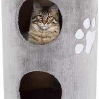 petmaker Cat Condo 2 Story con Scratching superficie de doble agujero, 14" x 20.5," Gray - BESTMASCOTA.COM