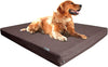 Dogbed4less Cama para perro de espuma viscoelástica prémium, ortopédica, forro impermeable, funda de tela vaquera duradera lavable y funda exterior de segunda calidad, 7 tamaños, color marrón - BESTMASCOTA.COM