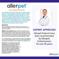 Allerpet Eliminador de caspa de gatos, reductor de alérgenos de mascotas 100% no tóxico, científicamente probado para un alivio eficaz de la alergia al gato, fabricado en Estados Unidos (12 oz)