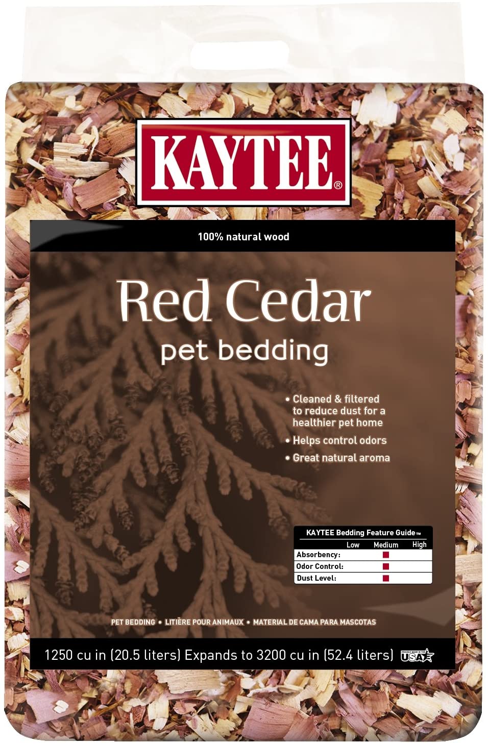 Kaytee - Ropa de cama de cedro, color rojo - BESTMASCOTA.COM
