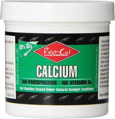 rep-cal srp00220 phosphorous-free Calcio polvo Reptil/Anfibio Suplemento sin vitamina D3, 3.3-ounce - BESTMASCOTA.COM