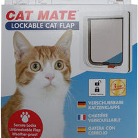 Cat Mate Lockable Cat Flap Color Blanco Nuevo, Blanco - BESTMASCOTA.COM