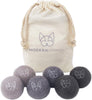 Moderna Animal Juego de 6 fieltro de lana pelota de juguete con cascabel para gatos y perros pequeños. Hecho a mano natural, ecológica divertido jugar juguete - BESTMASCOTA.COM