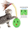 PAWABOO – Juguete para mascotas, jarrón interactivo, jarrón de pelota, para gatos, juguetes, plumas, whirl con contenedor para gatos, verde y amarillo - BESTMASCOTA.COM