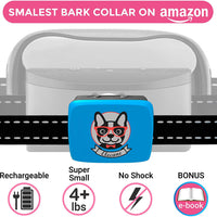 Collar pequeño para perro recargable, antiladridos para perros pequeños – el más pequeño más humano para dejar de ladrar – el collar de entrenamiento de perro sin corteza de choque impermeable – Dispositivo seguro de control de corteza para mascotas - BESTMASCOTA.COM