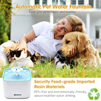 Dispensador de agua para mascotas, diseño de gato, sano, higiénico y muy silencioso, con 2 filtros de repuesto para perros, gatos, pájaros y animales pequeños, color azul - BESTMASCOTA.COM