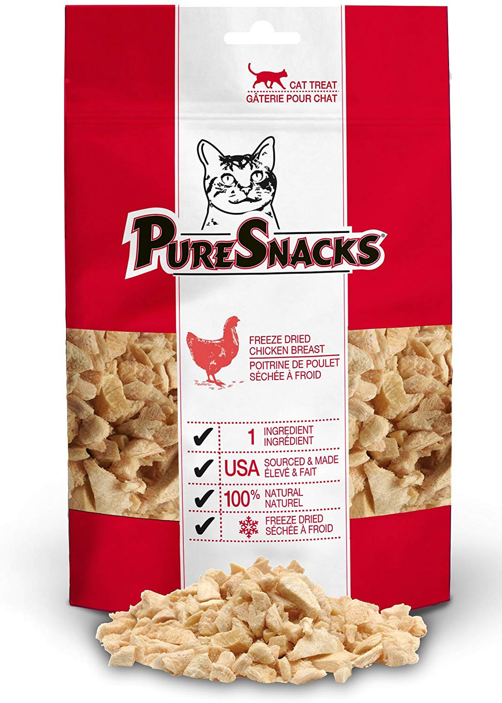 PureSnacks Chicken Breast Freeze-Dried Treats for Cats - BESTMASCOTA.COM